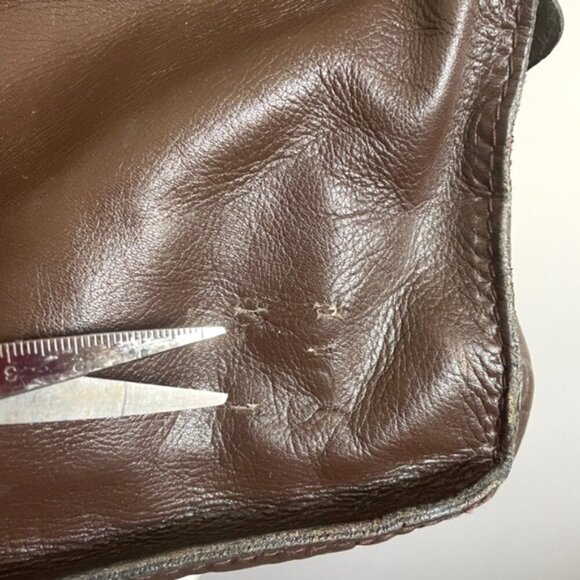 Vintage Bally Chocolate Brown Leather Work Bag - made in Italy! 🇮🇹 - Picture 4 of 16